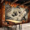 Обои 3d Mural Фото Ретро Индустриальный Стиль Винный Погреб Винный Погреб Поместье Винная Комната Декоративные Обои Кафе