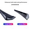 Car Side Fender Vent Sticker Pair Universal Fit ABS Plastic Decorative Wing Trim Black Finish Easy Install Exterior Accessories
