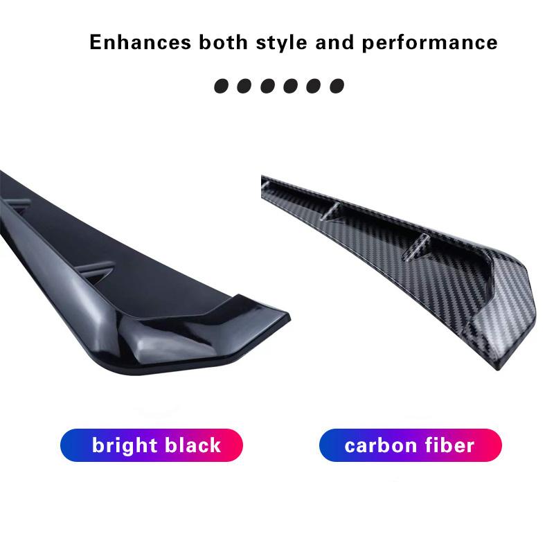 Car Side Fender Vent Sticker Pair Universal Fit ABS Plastic Decorative Wing Trim Black Finish Easy Install Exterior Accessories