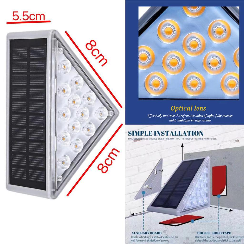 Outdoor Solar Step Light Patio Lighting Garden Arrangement Balcony Fence Railing Decorative Light Stair Tread Light