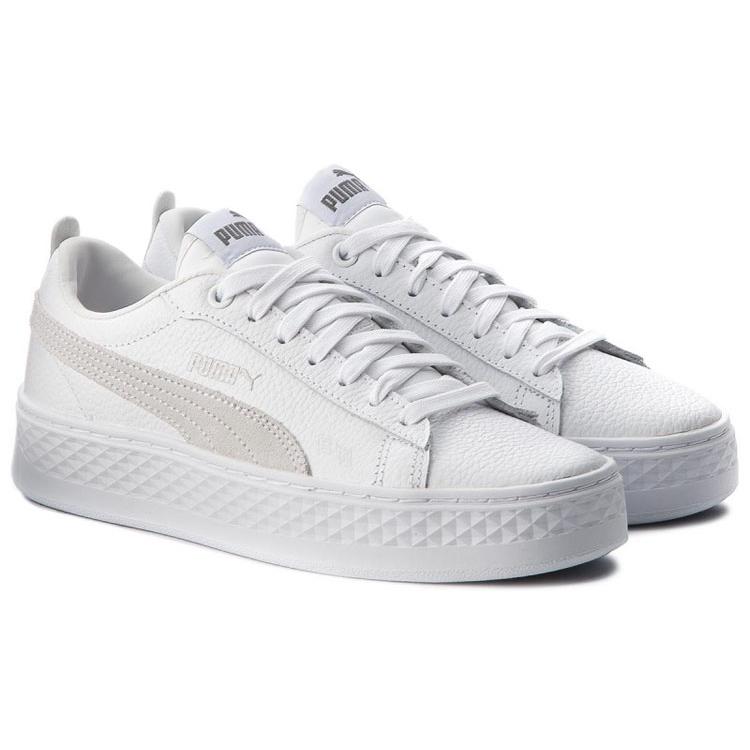 Puma Кроссовки Smash Platform Low Белые Женские 366487-06