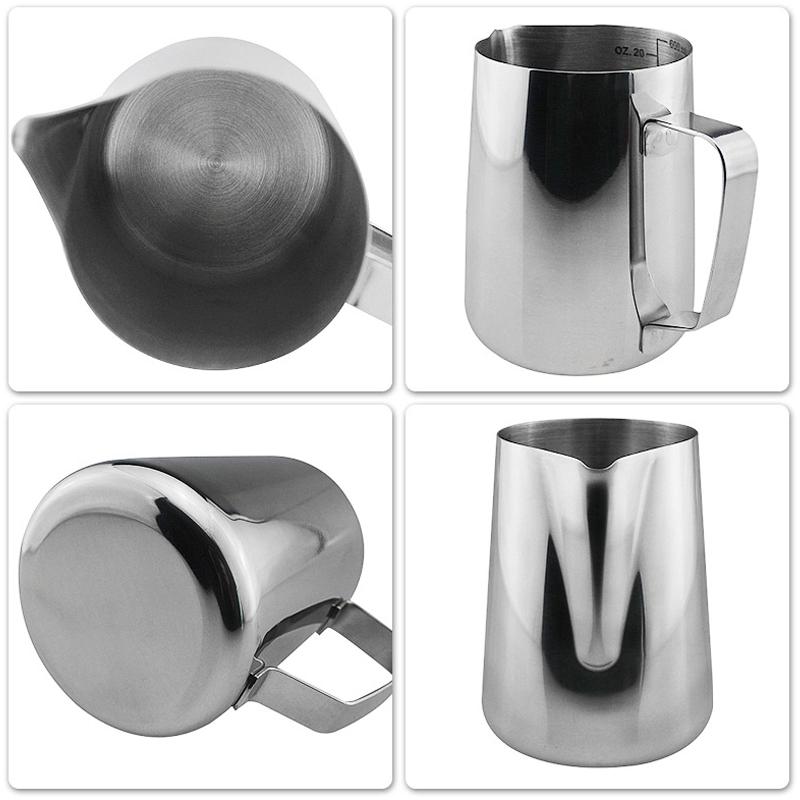 Кувшин для кофе эспрессо из нержавеющей стали, кувшин для вспенивания молока, чашка кофе для латте
