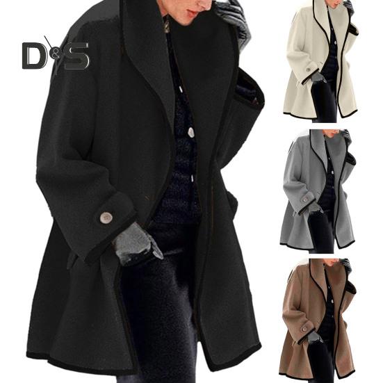 Женское пальто одного цвета, свободное, на одной пуговице, толстое, теплое, с длинными рукавами, свободное шерстяное пальто с капюшоном, женская зимняя верхняя одежда