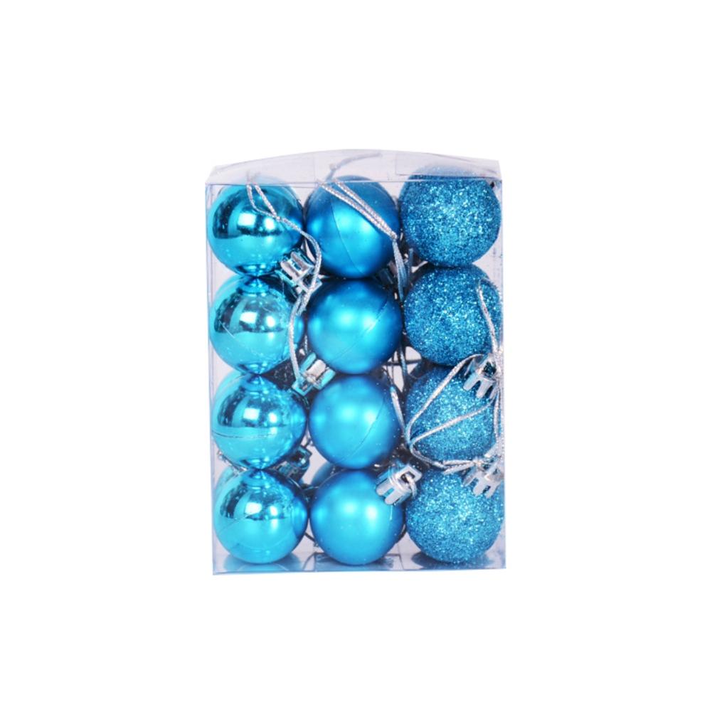 Набор из 24 мини-небьющихся елочных шаров, украшения для вечеринки, 3 см/1,18 дюйма