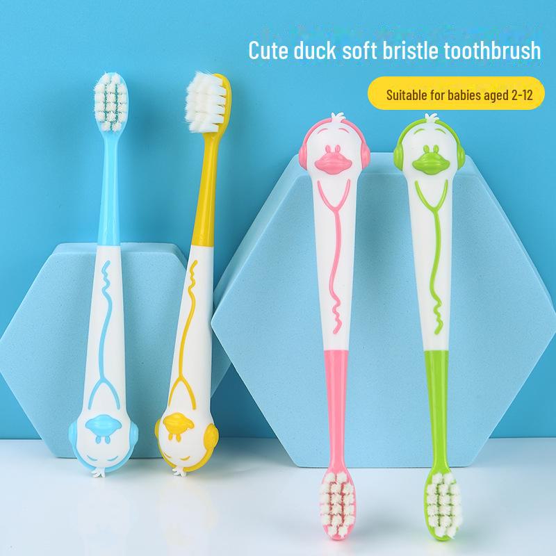 Детская зубная щетка с мягкой щетиной - дизайн с изображением мультяшного льва, индивидуальная упаковка для детей от 3 до 12 лет