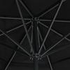 500 cm Black Garden Umbrella with Aluminum Pole