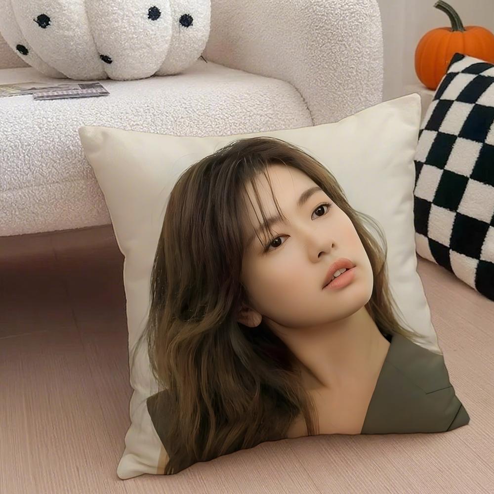 actor cute JJung So Min Cushion Cover Throw Pillow Cover Hidden Button Durable Polyester Chair Cushion