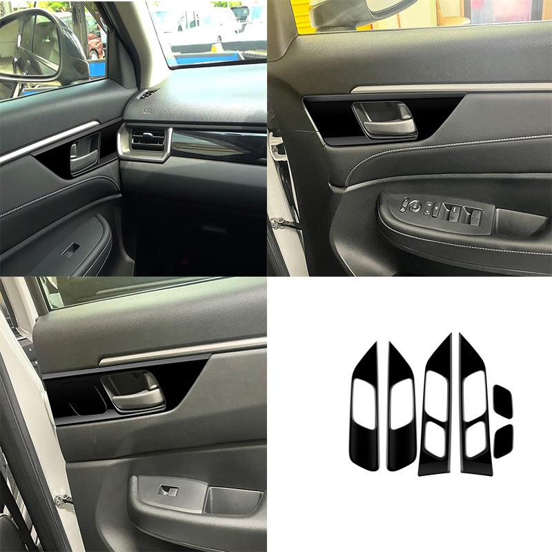Для HONDA WR-V WRV 2024 2025 ABS пиано-черный аксессуары для интерьера ручка двери панель управления стеклоподъемником крышка ручника воздуховод