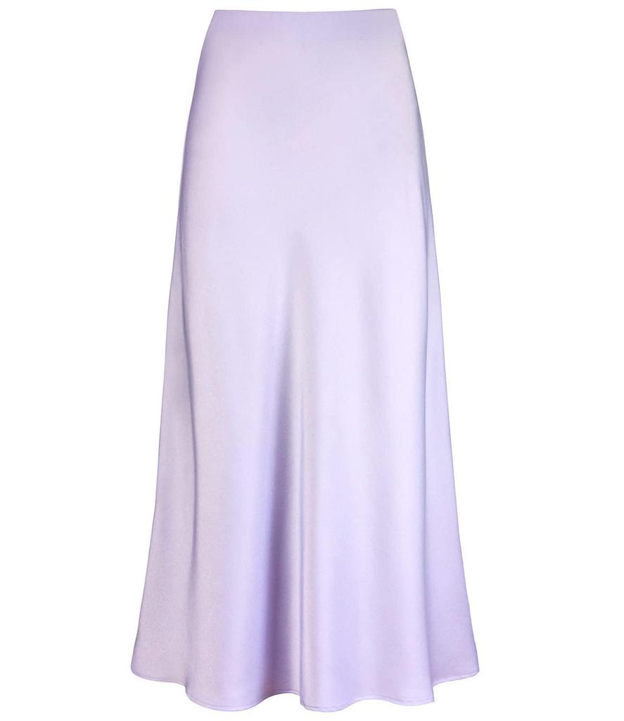 Elegant High Waist Fishtail Satin Midi Skirt for Women