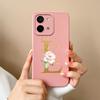 Чехол для Vivo Y28 4G 5G Цветочный рисунок 26 Букв Жидкий силикон ТПУ Задняя крышка для VivoY28 4G 5G Продвинутое ощущение Чехол для пары Оболочка