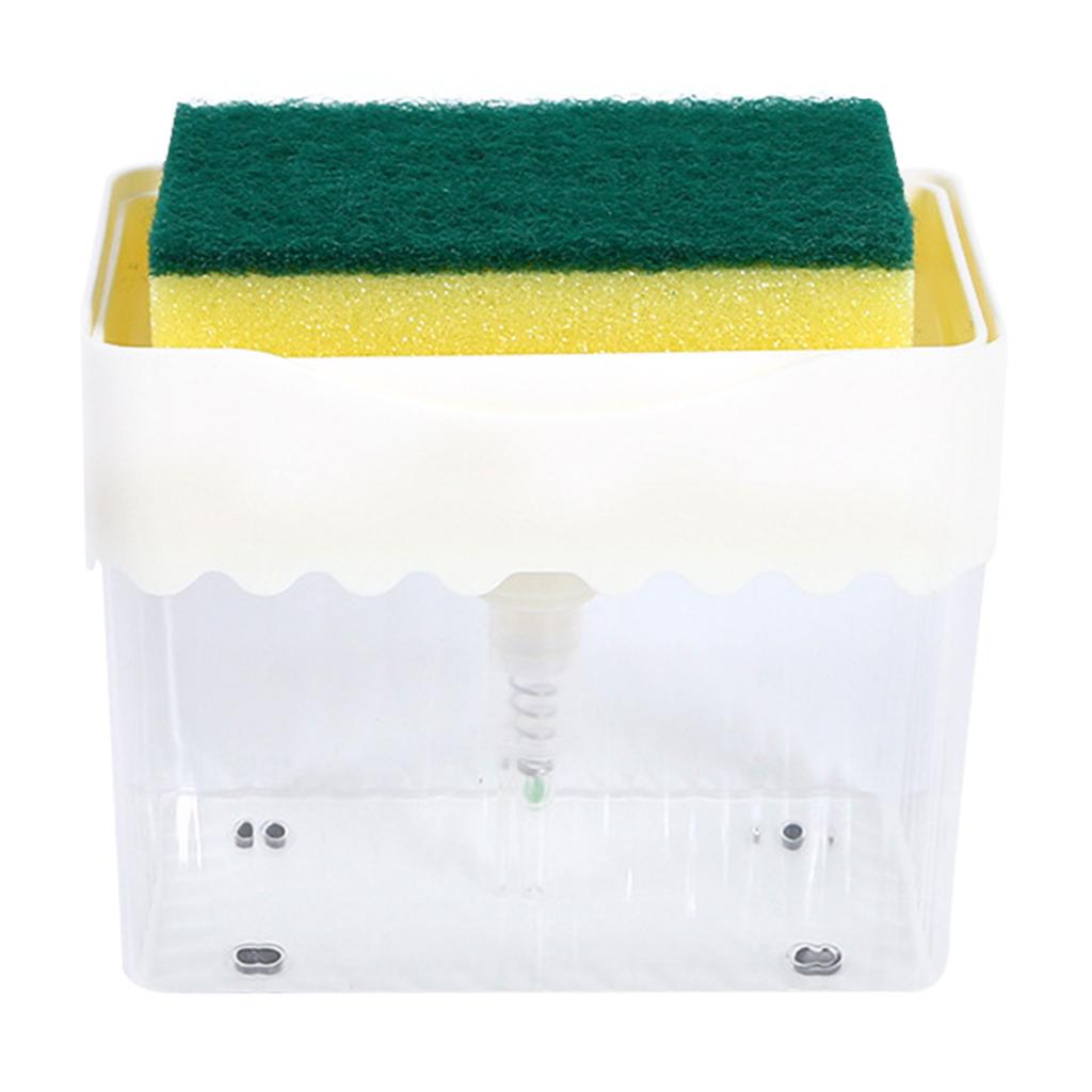 Диспенсер для жидкого мыла прессового типа с держателем для губки, легко заполняемая коробка для жидкого мыла для столешницы