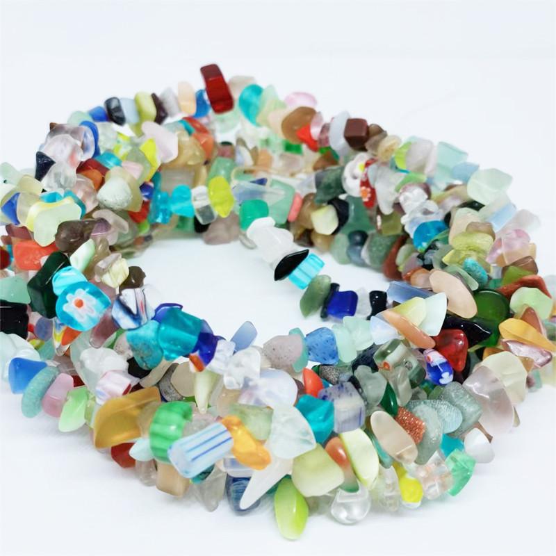 Бусины из натурального агата 5-8 мм для самостоятельного изготовления ювелирных изделий