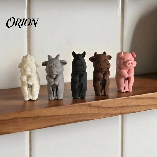 Зажимы для сумок с животными 5 шт. Фермерские зажимы, 3D-печать, милая корова, свинья для хранения на кухне, многоразовый запайщик пакетов из смолы, прищепки, смешные для дома и офиса