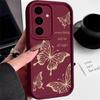 Shockproof Butterfly Print Protection Phone Case for Samsung S25 S24 FE S23 Ultra S22 Plus S21 A16 A56 A55 A36 A35 A15 5G Soft Silicone Matte Shell
