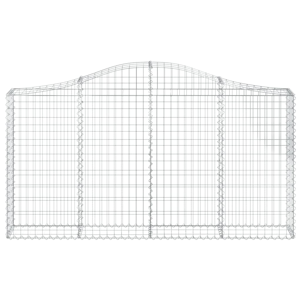 Vidaxl Kosze Gabionowe, 8 Szt, 200X30X100/120 Cm, Galwanizowane Żelazo
