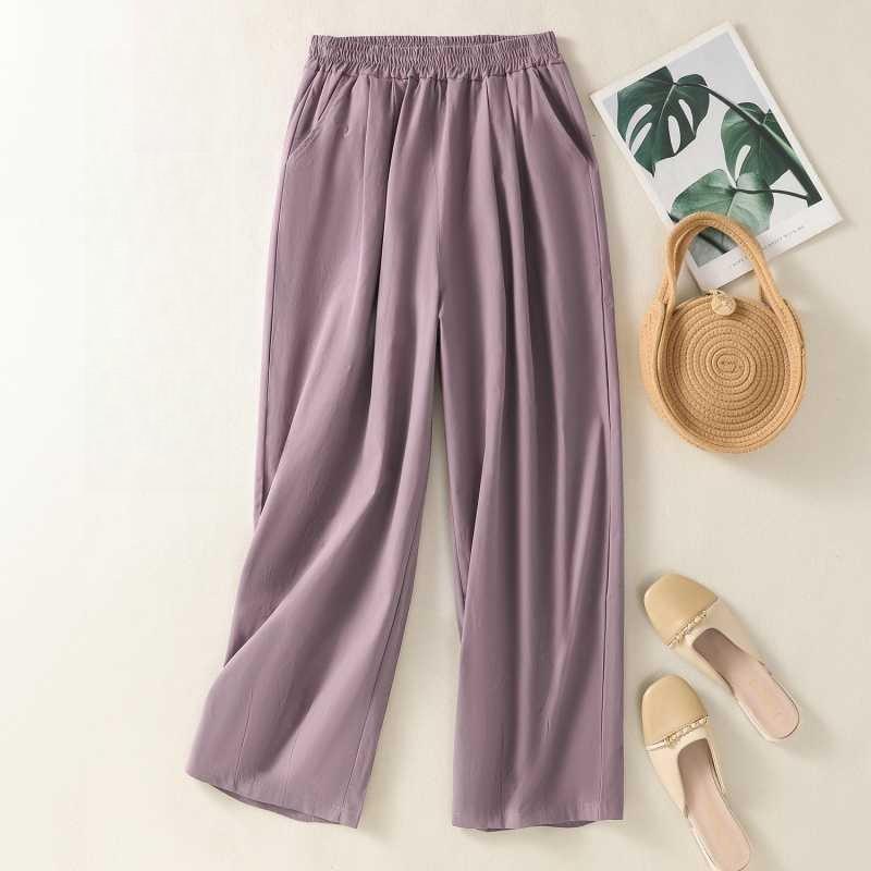 Women's Denim Look Cotton Trousers