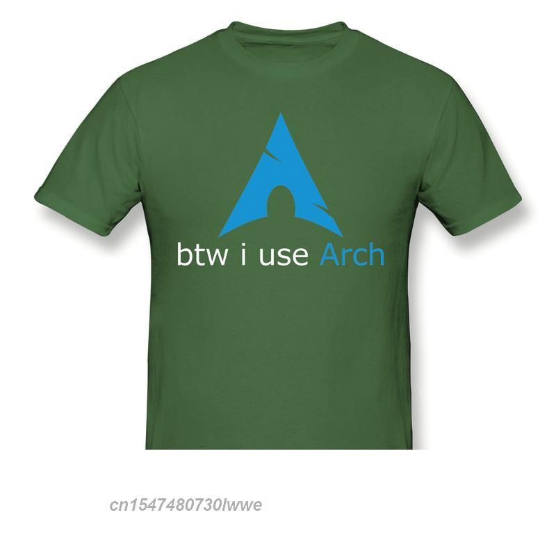 Кстати, я использую Arch Anime Clothes Design Linux Программу Операционную Систему Новинка Дизайн Хлопок Унисекс Футболку