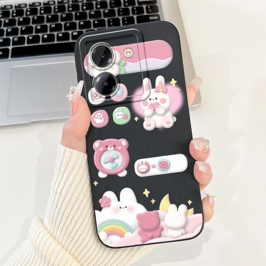 For Xiaomi Poco M7 Pro 5G Case Cute Rabbit Cat Cartoon Shockproof Silicone TPU Soft Cover on Xiaomi Poco M7 5G M 7 M7Pro 5G Capa