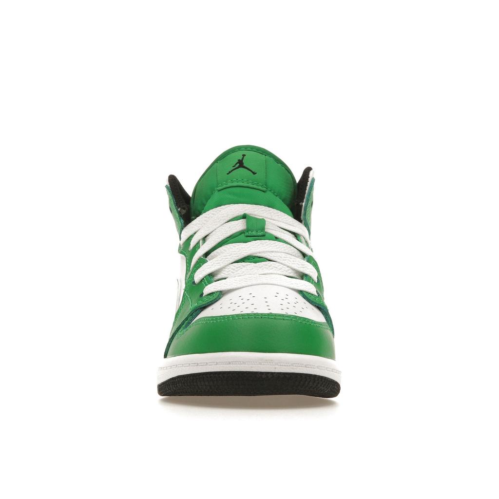 Air Jordan 1 Mid PS Kids Lucky Green Black White DQ8424-301