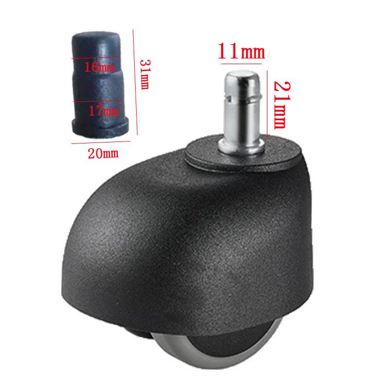 Universal Silent Executive Office Chair Swivel Casters - Boss Bread Wheels with Circlip