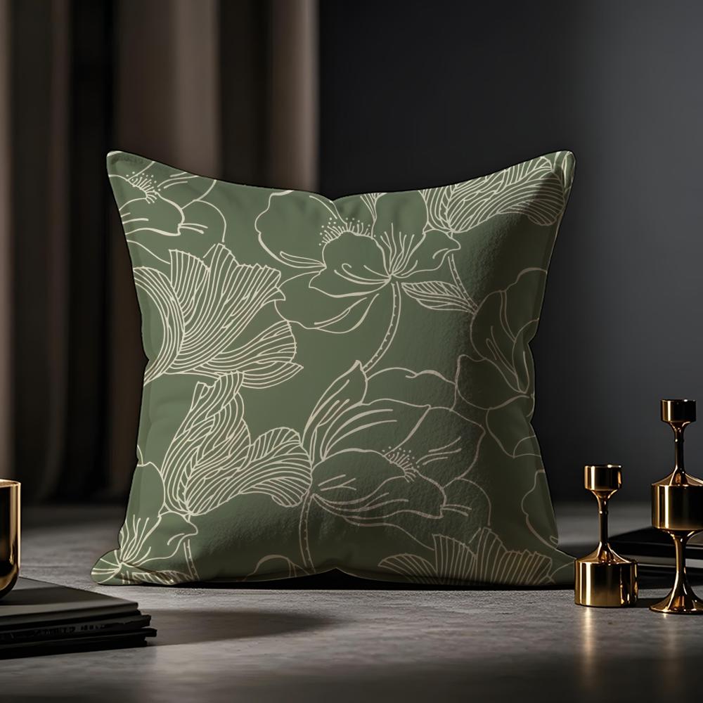 Чехол для подушки с принтом, противопылевой, наволочка, невидимая молния, шелковистый короткий плюш, чехол для диванной подушки