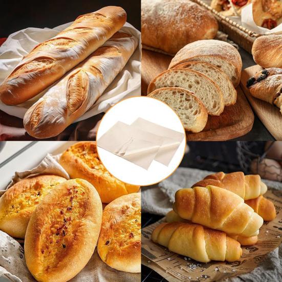 Bread Ball Fermentation Cloth Cotton Baguette Pad Thick Undyed Unbleached European French Bread Making Fabric for Vertical Fermentation Crust