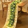 180CM Artificial Eucalyptus Leaves Green Garland Fake Plant Spring Vines With LED for Wedding Home Party Decoration Accessories