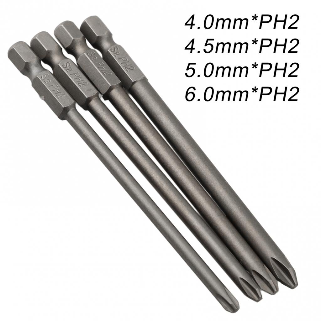 Биты с шестигранным хвостовиком 1/4 дюйма 100 мм Биты для отвертки Torx Шестигранные Крестовые Шлицевые Биты
