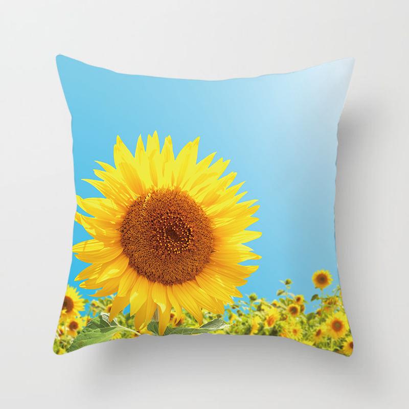 Подушка с цветочным принтом, украшение для дома, подушка для автомобиля, наволочка для дивана, наволочка для кровати, наволочка с подсолнухом