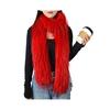 Women Scarf Solid Color Imitation Turkey Feathers Long Scarf Autumn Winter Warm Scarf Daily Party Street Wear
