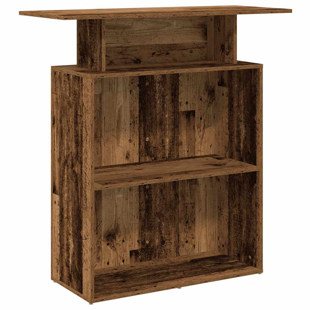 Reception Desk with Rustic Wood Look 100 x 40 x 104 cm Engineered Wood