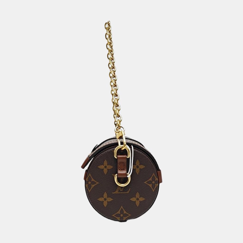 [Pre-Owned] Papillon Trunk Monogram Chain S-Lock Closure Coated Canvas With Leather Trim Shoulder Bag - Very Good #1IJCEMJ