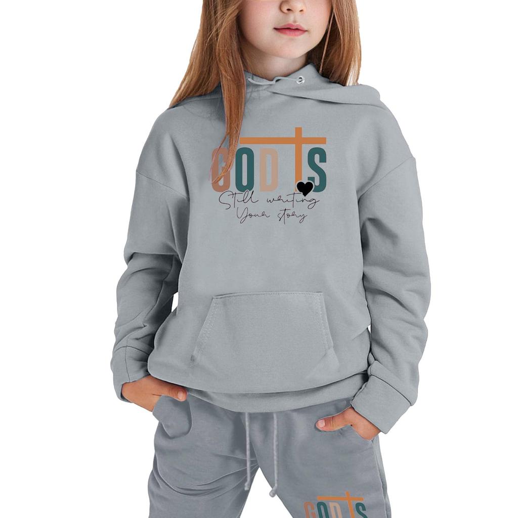 Мальчики Девочки Спортивный костюм Одежда Толстовка с капюшоном Беговые штаны Спортивные костюмы Комплект Модный наряд