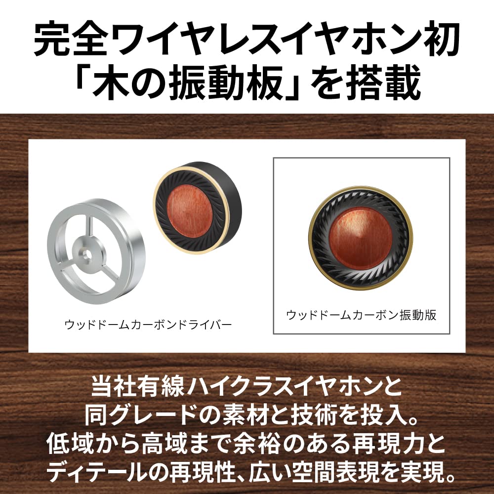 JVC Kenwood Victor Беспроводные Шумоподавляющие ДЕРЕВО До 27 часов окружающего звука Деревянные Водонепроницаемые Наушники HA-FW1000T, Bluetooth, Подавление, Серия, Воспроизведение,