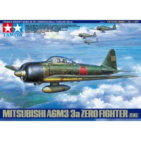 Tamiya 1/48 Mitsubishi A6M3/3a Истребитель Зеро (ZEKE) Модельный комплект NEW из Японии
