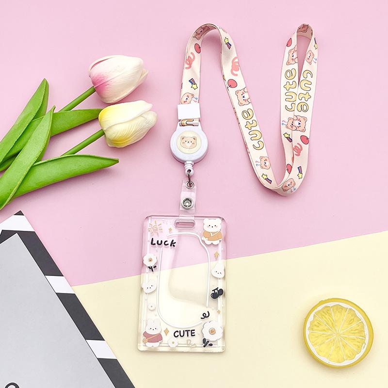 Cartoon Credential Card Holder Bags Doctor Nurse Neck Strap Lanyards Keychain Pass Card Holder Hang Rope Lariat Lanyard Gifts