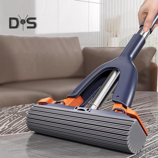 Ручная швабра для мытья полов, легкая, простая в эксплуатации губчатая швабра с функцией самовыдавливания, кухонный инструмент для мытья окон и стекол