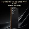 Чехол для телефона из натуральной кожи с тиснением "Личи" для Samsung Galaxy S26 S22 S23 S25 Ultra S24 Plus S26+ Электрооцинкованный Мягкий чехол S0035
