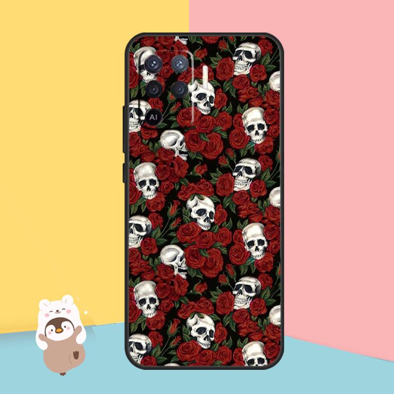Gothic Fashion Skull Case For OPPO A74 A93 A83 A91 A53S A9 A5 A31 A53 2020 A15 A16 A1K A52 A72 A94 A54 Cover