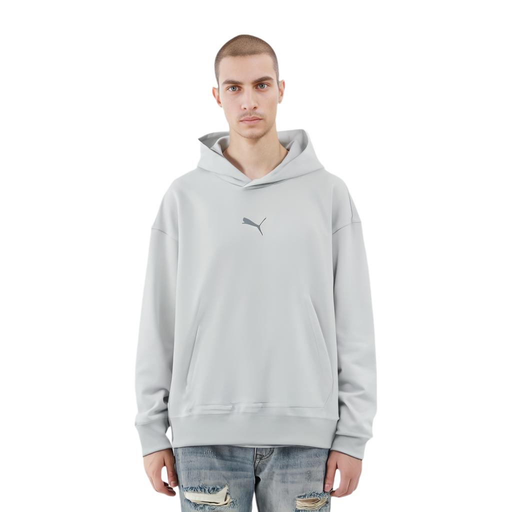 Puma Essential Hoodie Ft Sports Casual Hooded Sweatshirt Men Hoodies Light-Heather-Gray 683480-04
