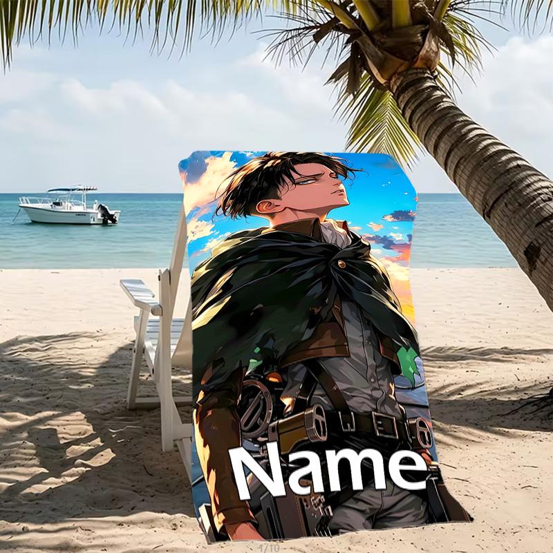 Customizable personalized beach towels Attack on Titan themed designs.Suitable for the beach, yoga, sports;ideal as beach accessories