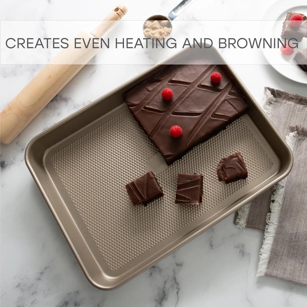 Pro Series Non-Stick Baking Pan with Diamond Base Carbon Steel Durable Kitchen Bakeware Sheet Cakes Cookies Roasting Vegetables