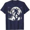Moon Bigfoot Sasquatch Men Women Kids Cool Bigfoot T-Shirt