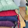 Warm Corduroy Strap Chair Cushion - Solid Color, Comfortable Chair Pad for Autumn and Winter