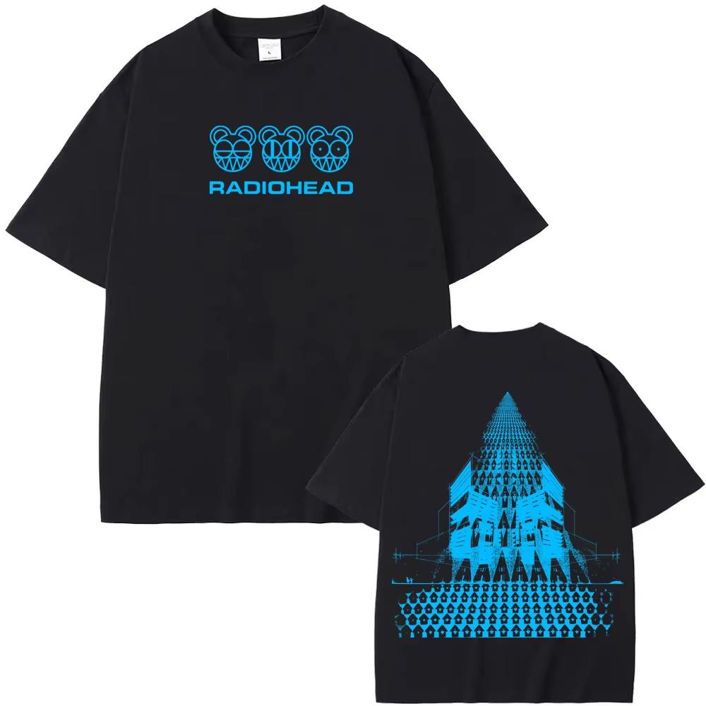 Radiohead Band Tour Men's Women T-Shirt New High Quality Album Tee-shirt Sleeve Cotton Gothic Tshirt Round Neck Summer T Shirt
