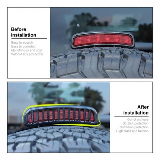 Black 3rd Third High Brake Light Lamp Cover Trim For Ford Bronco 21+ Accessories