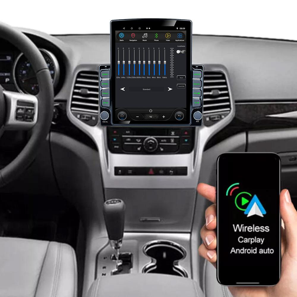 9,7-дюймовый вертикальный экран Tesla автомобильное радио для Jeep Grand Cherokee WK2 2010 2013 GPS навигация мультимедийный видеоплеер Carplay