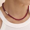 H Edition (W) Ball Red Jade Bead Necklace Hl6N46627Wb420