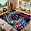 Motorcycle Biker Theme Soft Crystal Velvet Rug Custom Name & Text Print Non Slip Floor Rug for Bedroom Living Room