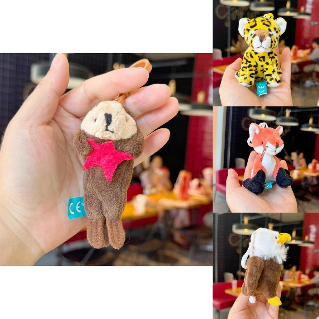 Forest Animal Plush Keychain With Pp Cotton Filling For Kids And Collectors
